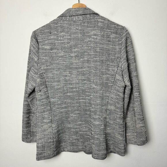 Max Studio Gray Blazer with Black Stitching Design Business Casual Size Medium - Picture 6 of 7